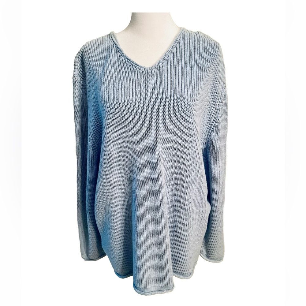 Cabela’s Women’s Sweater Classic Career Business Casual Blue Size L